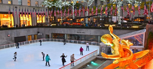 pista di pattinaggio rockefeller center